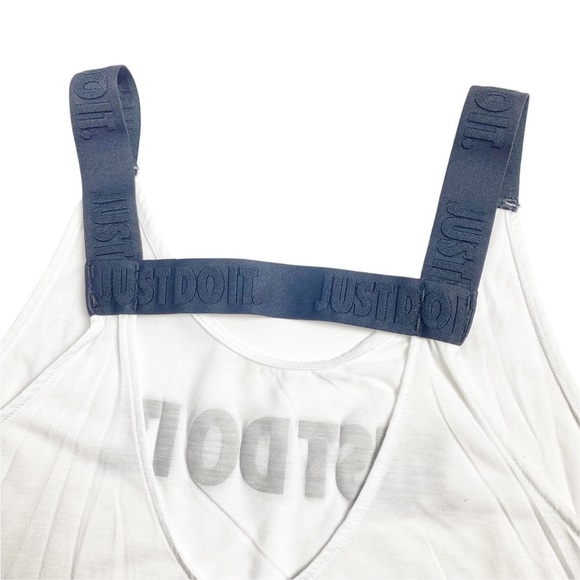 Nike WOMENS Just Do IT Elastika Top Vest Tank Black DRI FIT BQ5802-100 - Picture 2 of 7